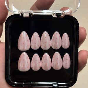 Glazed Pink Polka Dot Press-On Nails